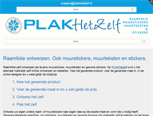 Tablet Screenshot of plakhetzelf.nl